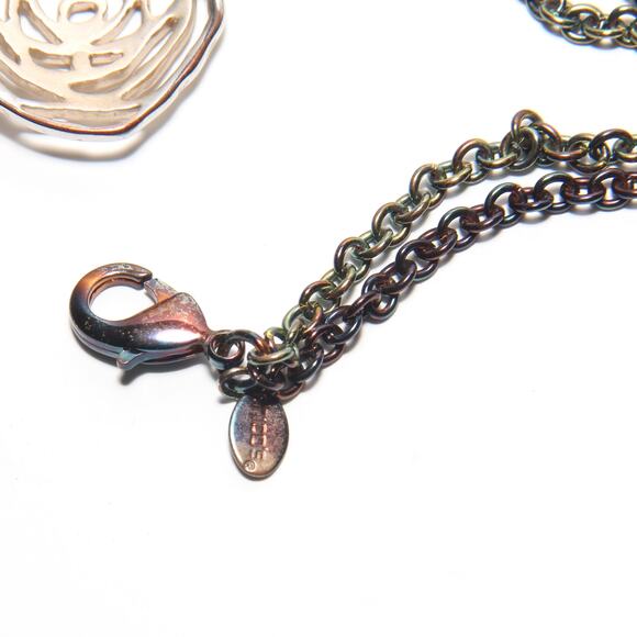 Vintage Chico's Swirl Pattern Large Statement Necklace - Picture 5 of 7